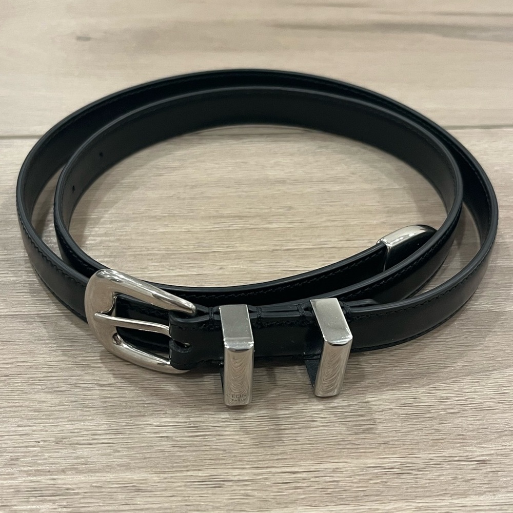 CELINE WESTERN BELT TAURILLON LEATHER 90